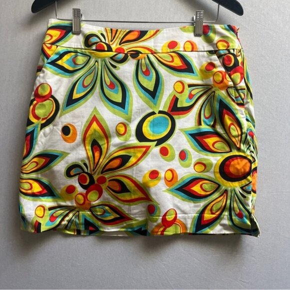 Loudmouth Pants - Loudmouth Golf Skort Shagadelic Black Size 6 Classic Cotton Skirt